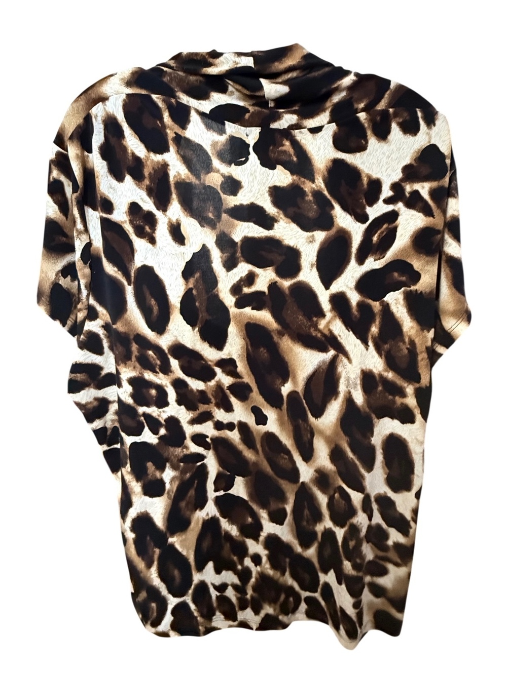 Leopard Liquid Knit Bodycon Top 2X - Picture 2 of 3